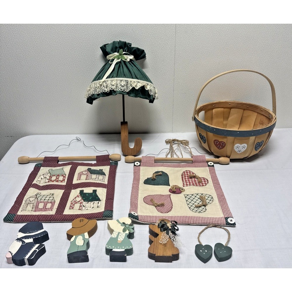 Cottagecore Grandma Chic Decor Bundle Farmhouse Country Hearts Wood Cut outs